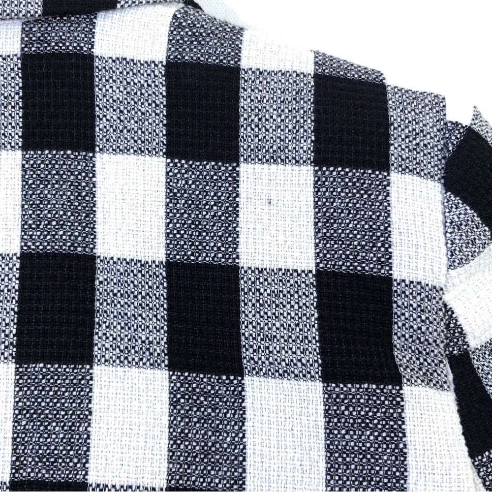 Halogen Black & White Checkered One Button Blazer Jacket - Picture 12 of 15